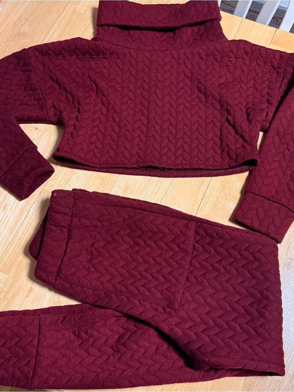 Kids Quilted Maroon Jogger Bottoms - Cozy Everyday Wear